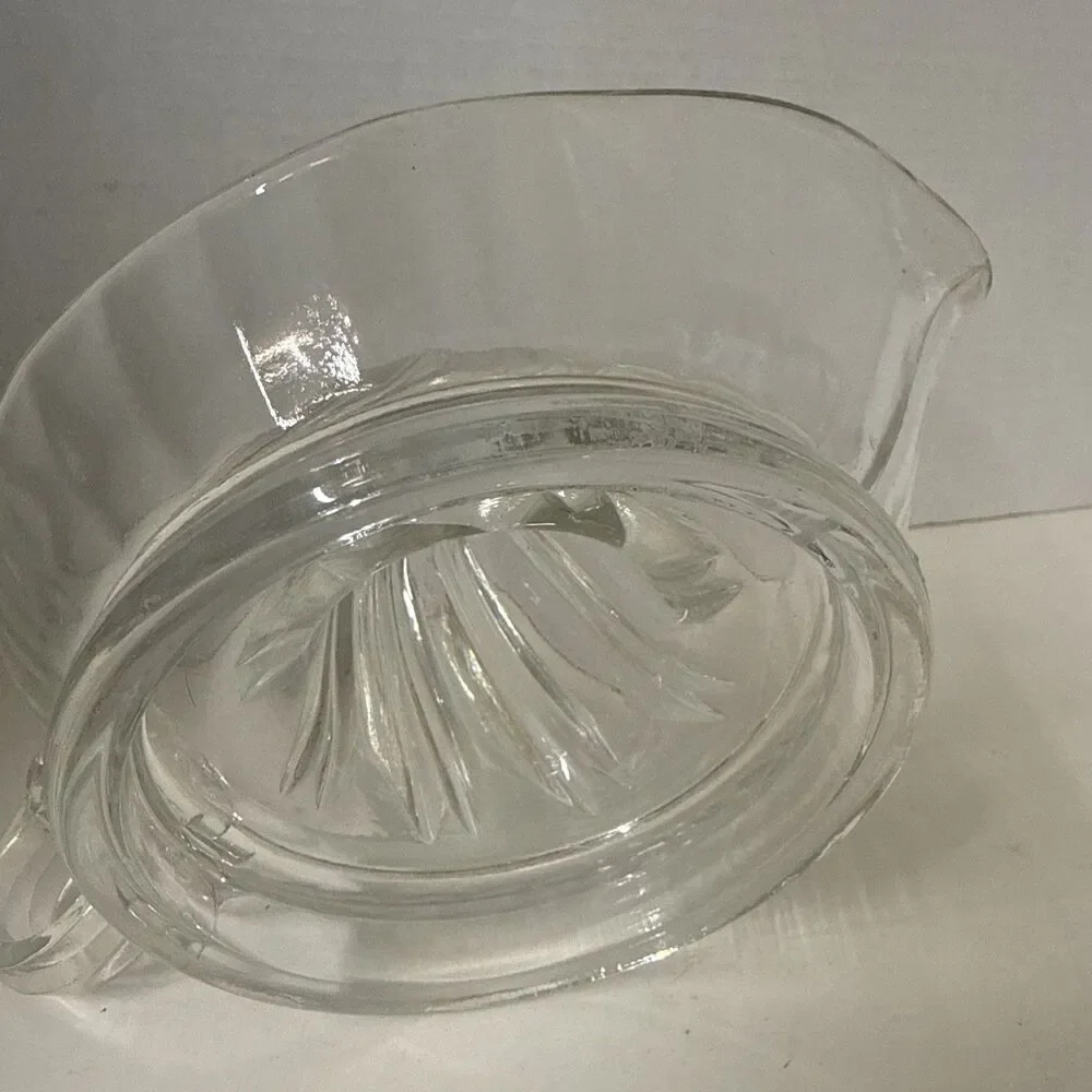 Vintage Glass Citrus Orange Juicer Reamer Clear Kitchen Tool Juice